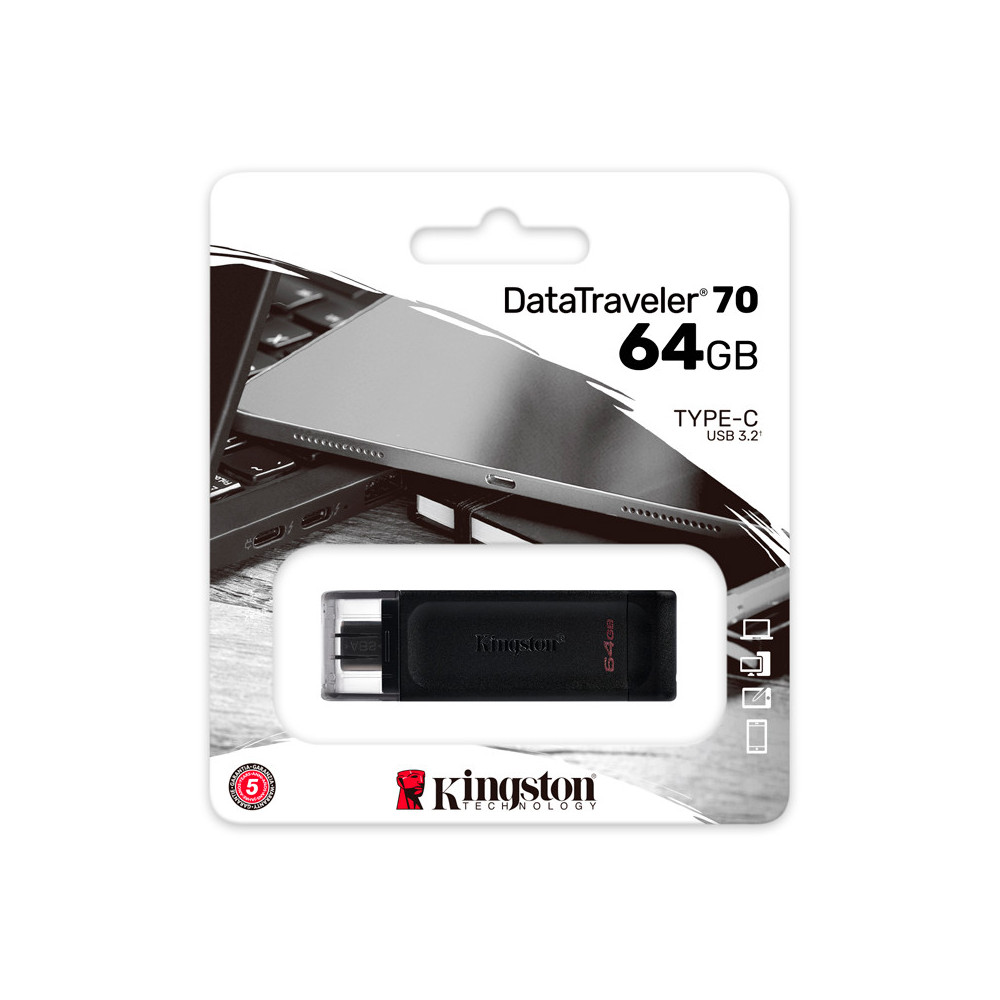 Kingston DataTraveler 70, 64GB, USB-C Kingston DataTraveler 70, 64GB, USB-C
