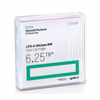Cartucho de datos HPE C7976A, LTO-6 Ultrium RW, 6.25TB.