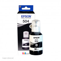 Botella de tinta EPSON T504, color negro
