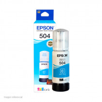 Botella de tinta EPSON T504220-AL, color Cyan