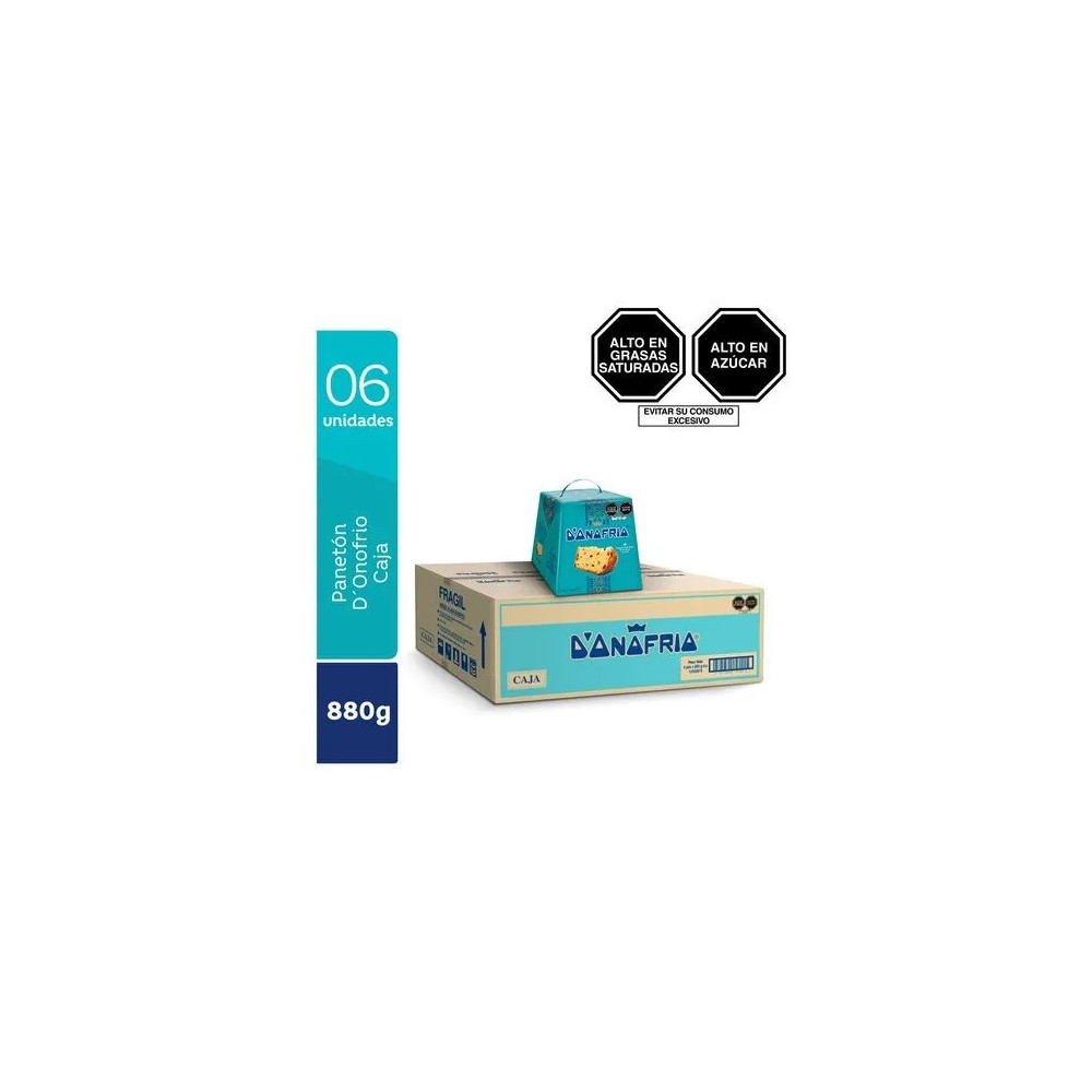 Panetón D'ONOFRIO Caja 880g Paquete 6un