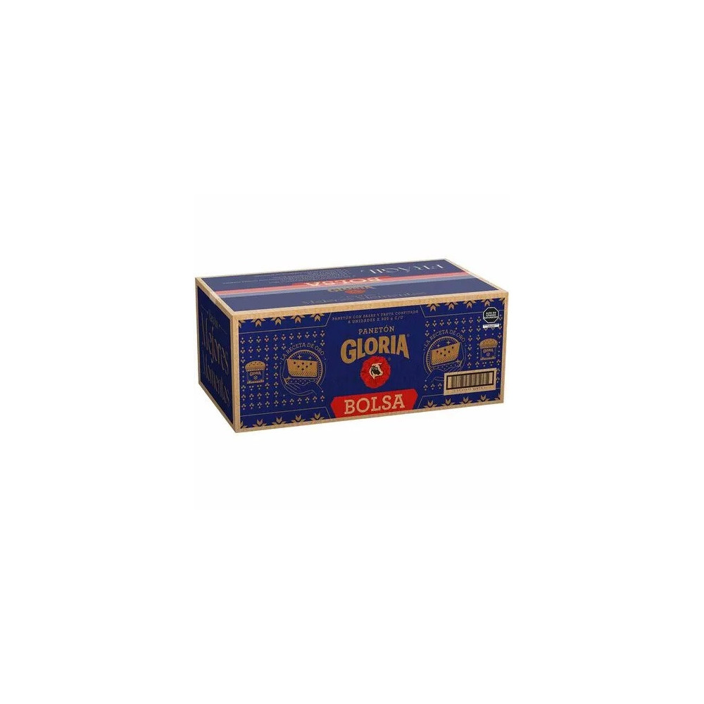 Panetón GLORIA Bolsa 900g Caja 6un