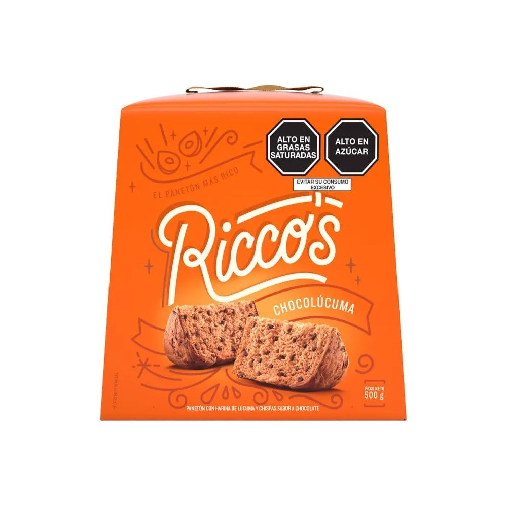 Panetón de Lúcuma Ricco's Chocolúcuma Caja 500g Panetón de Lúcuma Ricco's Chocolúcuma Caja 500g