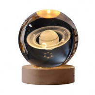 Esfera con Diseño 3D Mini Lámpara de Luz Cálida Modelo Saturno