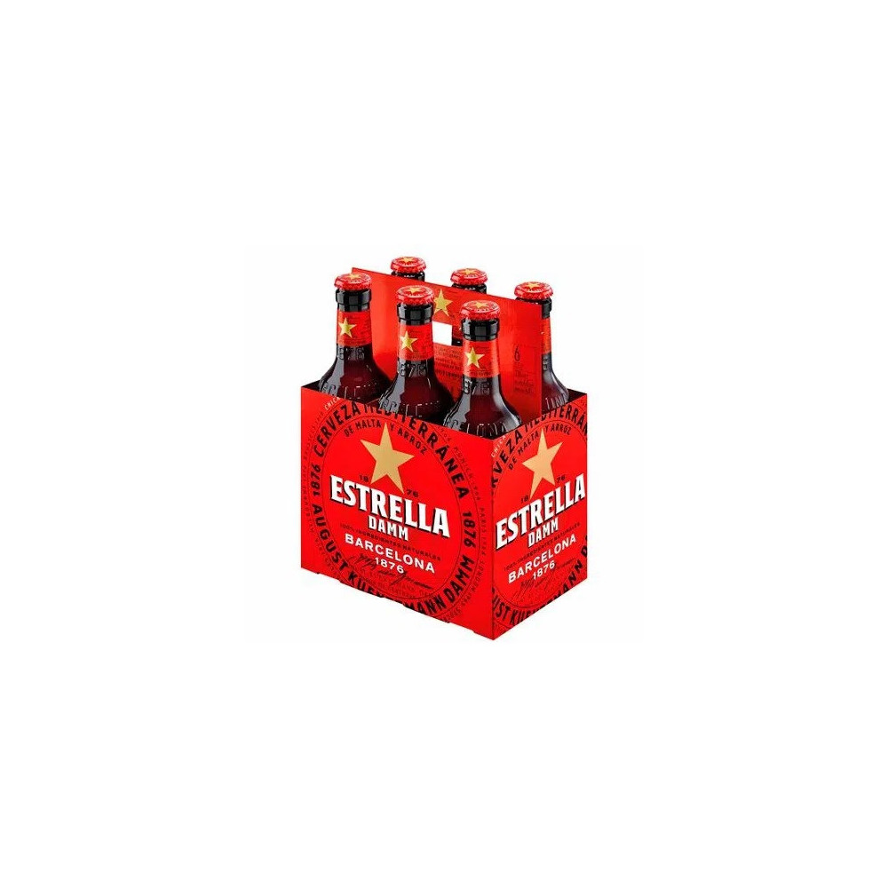 Cerveza ESTRELLA DAMM 6 Pack Botella 330ml