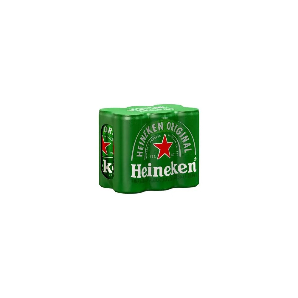 Cerveza HEINEKEN Lata 310ml Paquete 6unidades
