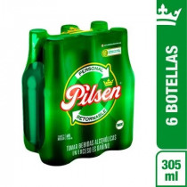 Cerveza PILSEN Callao Botella 305ml Paquete 6unidades
