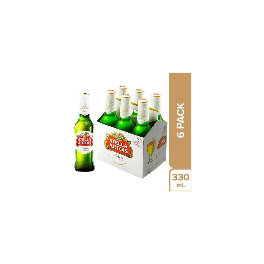 Cerveza STELLA ARTOIS Botella 330ml 6 Pack