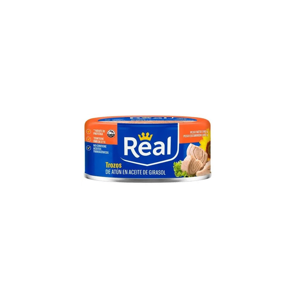 Trozos de Atún REAL en Aceite Girasol Lata 140g