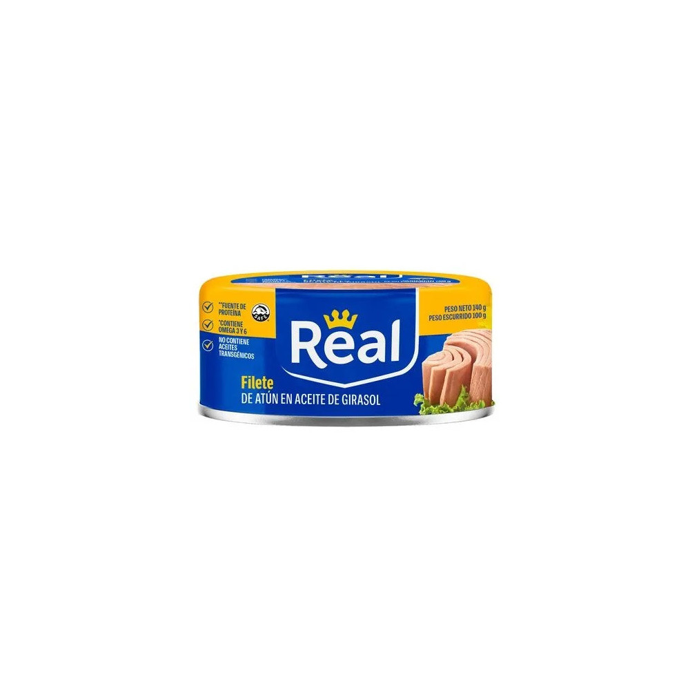 Filete de Atún REAL en Aceite Girasol Lata 140g