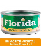 Trozos de Atún FLORIDA en Aceite Vegetal Lata 140g