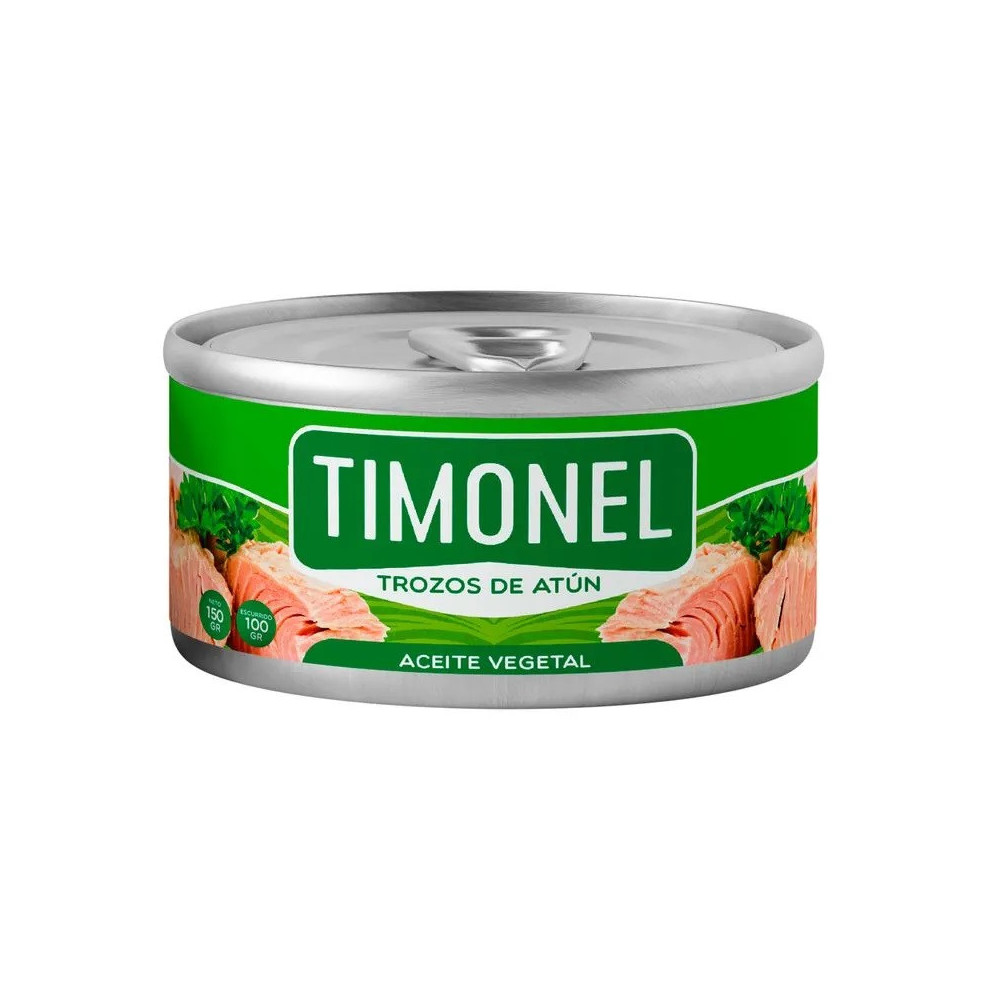 Trozos de atún TIMONEL en Aceite Vegetal 150gr