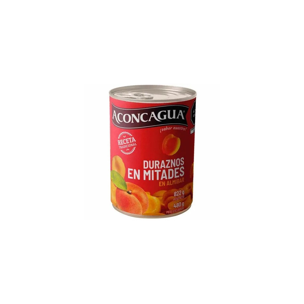 Conserva de Durazno en Mitades ACONCAGUA en Almibar Lata 822gr