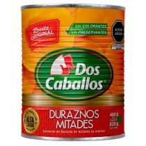 Duraznos en Mitades DOS CABALLOS Lata 820g
