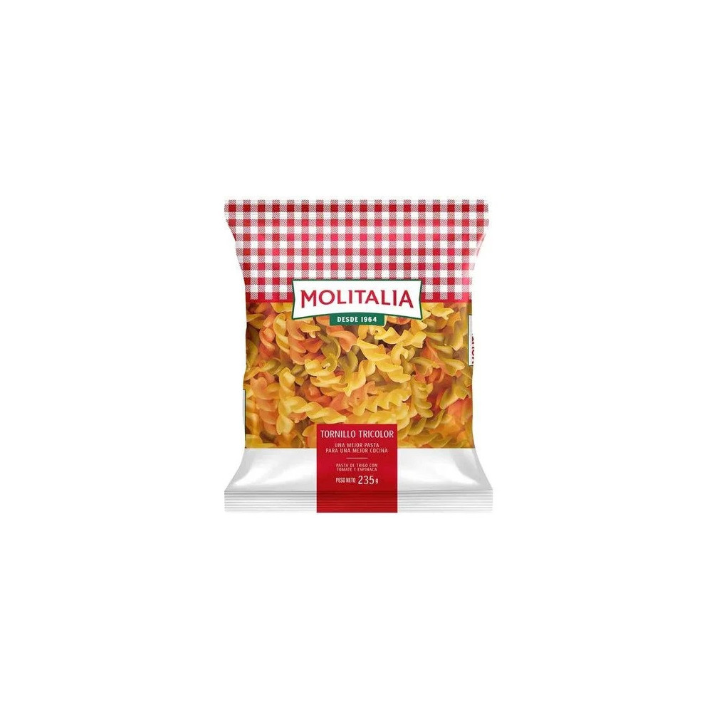 Fideos Fusilli Tricolor MOLITALIA Bolsa 235g Fideos Fusilli Tricolor MOLITALIA Bolsa 235g
