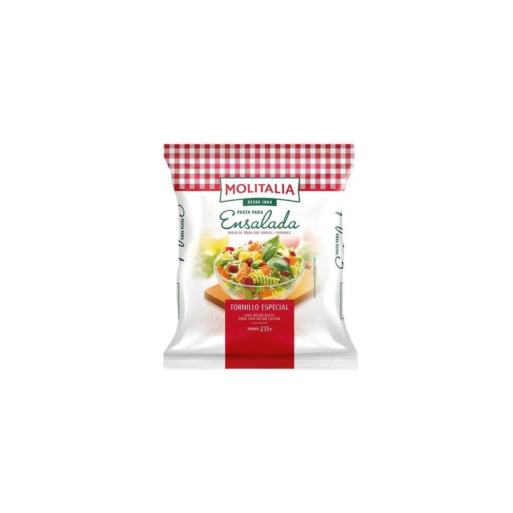 Tornillo Especial MOLITALIA Pasta para Ensalada Bolsa 235g