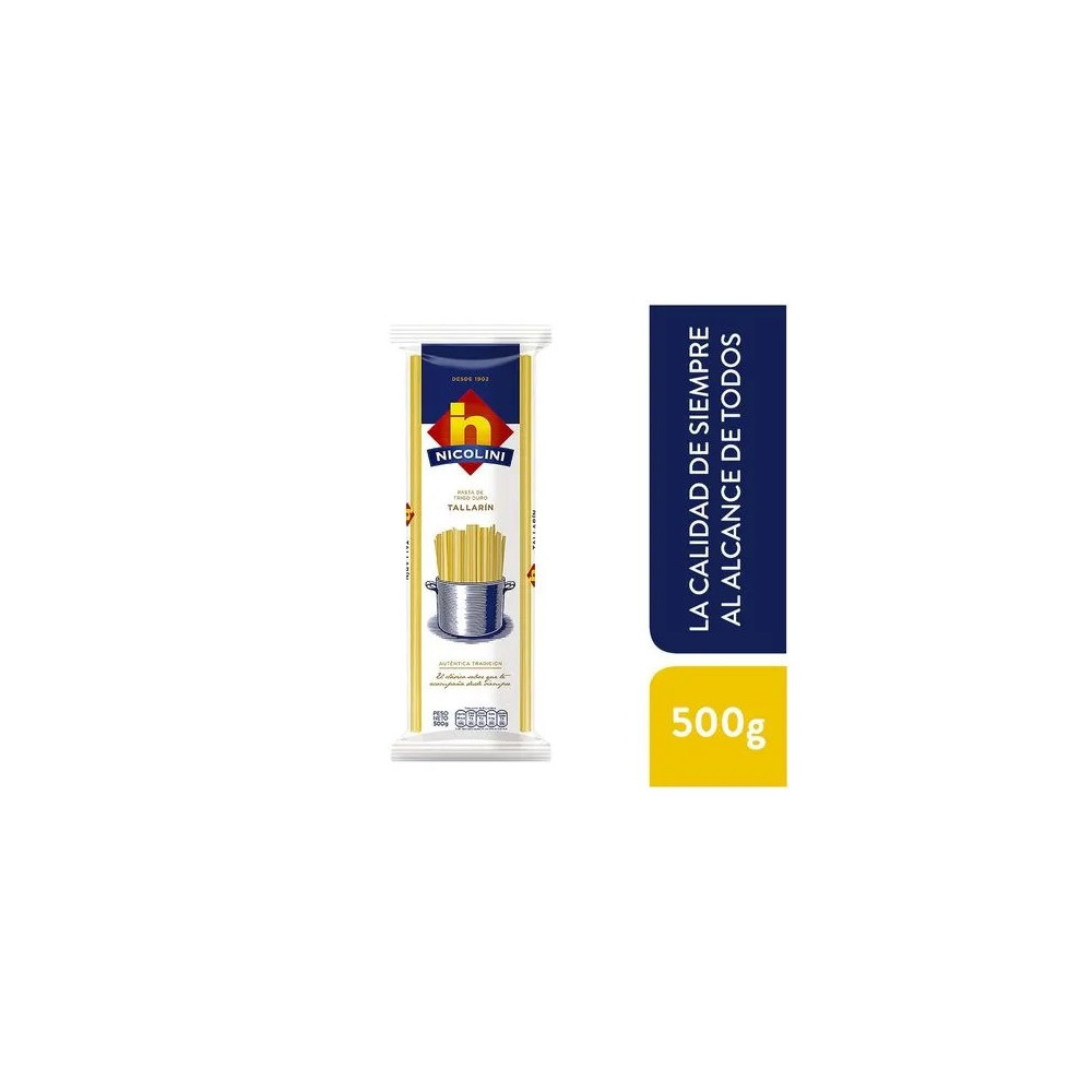Fideos NICOLINI Tallarín Delgado Bolsa 500g