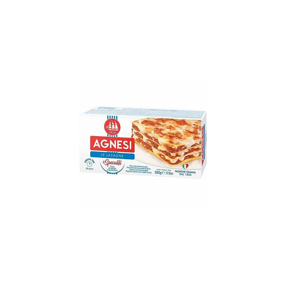 Pasta Lasagna AGNESI Caja 500g Pasta Lasagna AGNESI Caja 500g