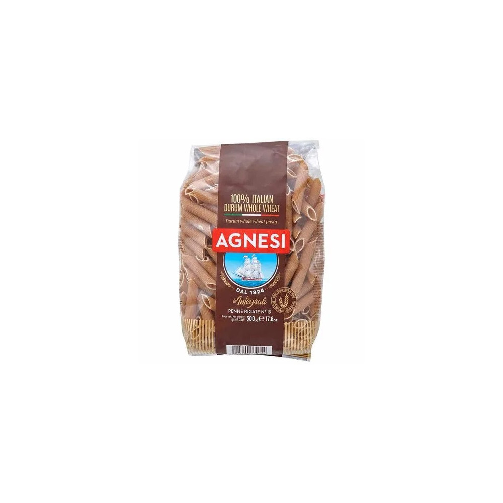 Fideos Integral AGNESI Penne Rigate Bolsa 500g