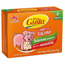 Caldo de Tocino DOÑA GUSTA concentrado en Polvo Sobre 7g Caja 6un