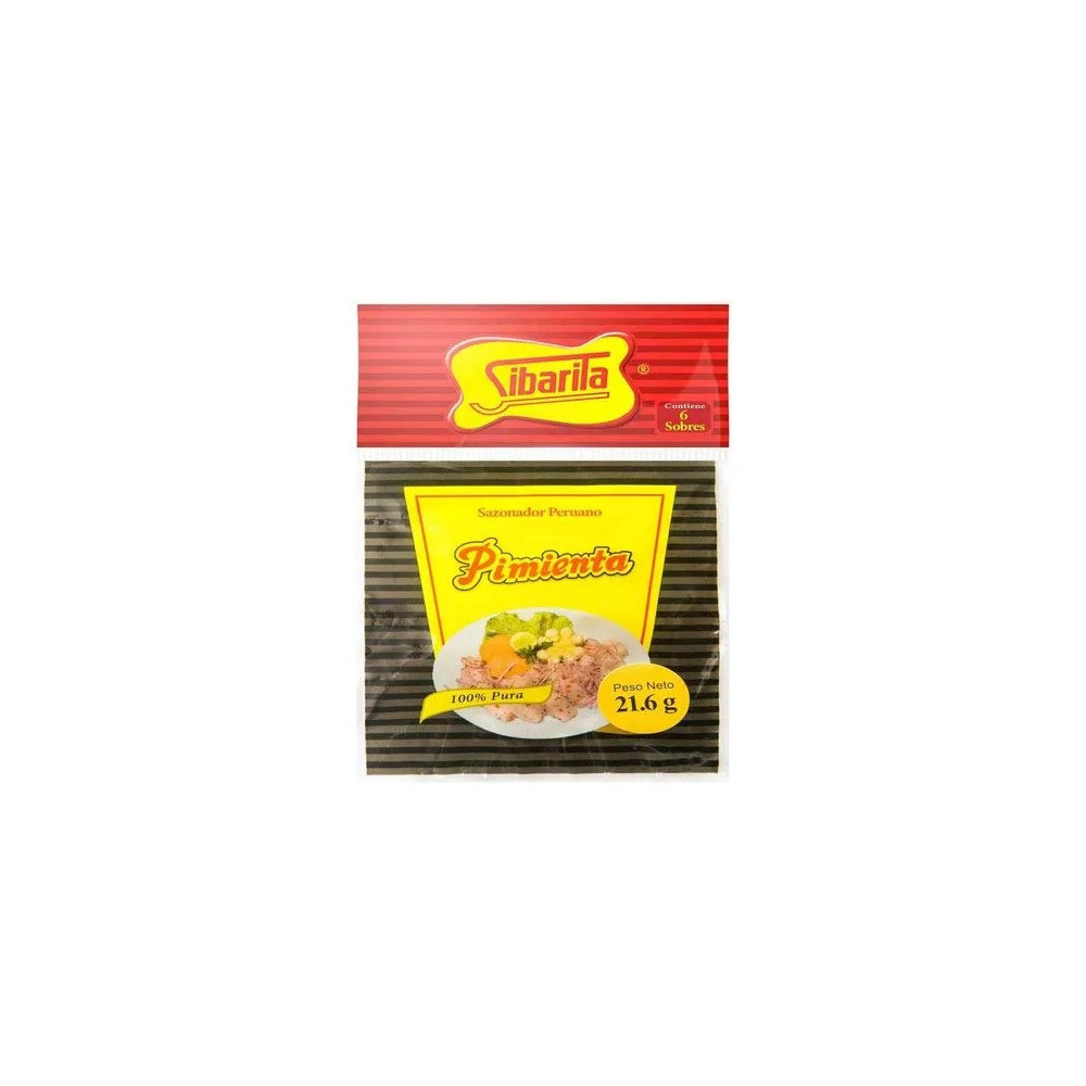 Pimienta Molida SIBARITA Sobre 21.6g Bolsa 6unidades