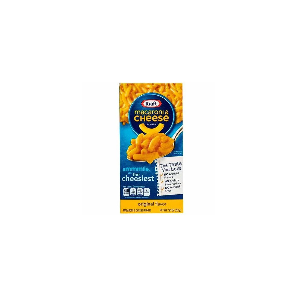 Comidas Instantánea KRAFT Macaroni & Cheese original Caja 206Gr