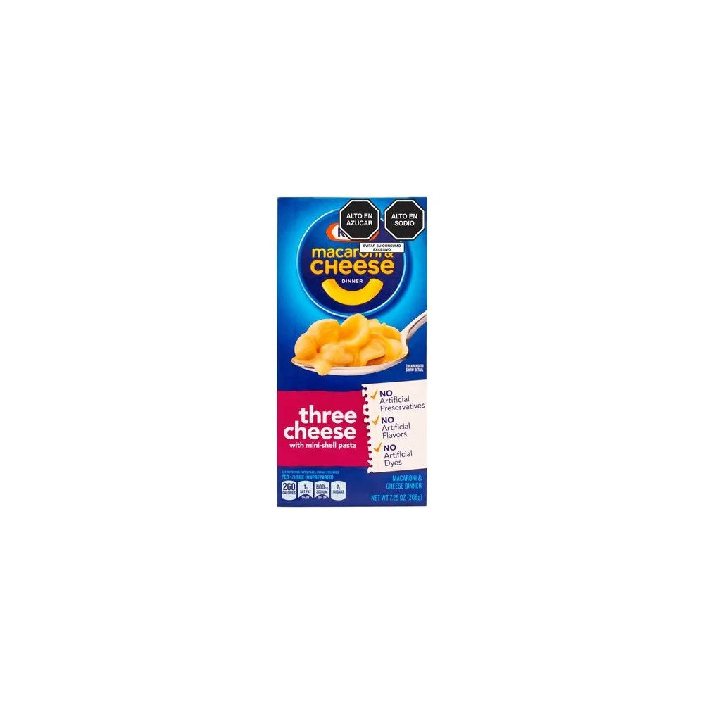 Macaroni & Cheese KRAFT Tres Quesos Caja 206g