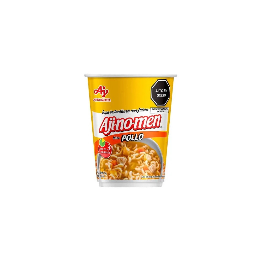 Sopa Instantánea AJINOMEN Sabor a Pollo Vaso 51g