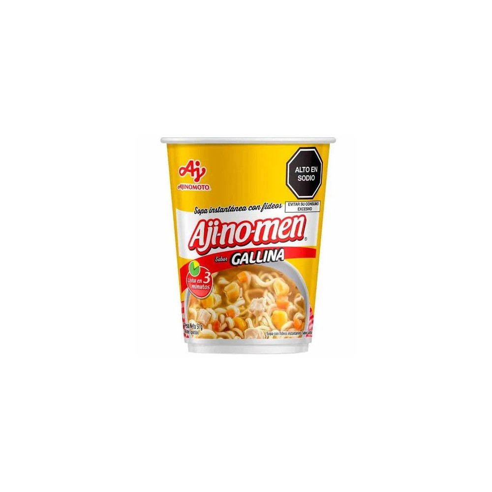 Sopa Instantánea AJINOMEN Sabor a Gallina Vaso 51g Sopa Instantánea AJINOMEN Sabor a Gallina Vaso 51g