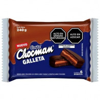 Galletas Rellenas con Manjar COSTA Chocman Paquete 6unidades