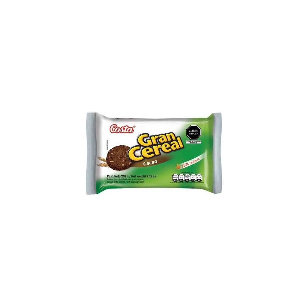 Galletas de Cacao COSTA Gran Cereal Paquete 6unidades Galletas de Cacao COSTA Gran Cereal Paquete 6unidades