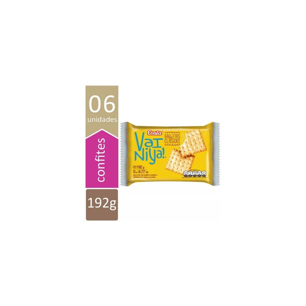 Galletas de Vainilla COSTA VAINIYA! Paquete 6unidades
