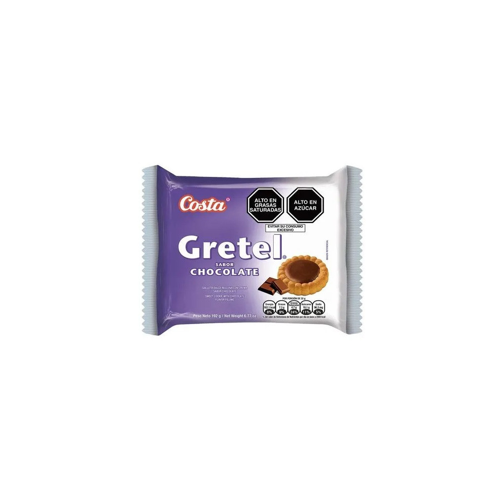 Galletas COSTA Gretel Sabor a Chocolate Paquete 192g Galletas COSTA Gretel Sabor a Chocolate Paquete 192g