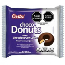 Galletas Choco Donuts COSTA Sabor a Chocolate con Leche Paquete 6unidades