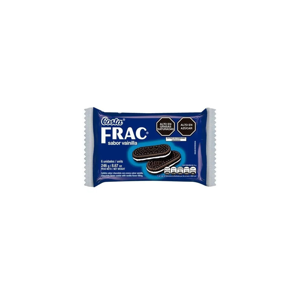 Galletas COSTA Frac Sabor a Vainilla Paquete 6unidades Galletas COSTA Frac Sabor a Vainilla Paquete 6unidades