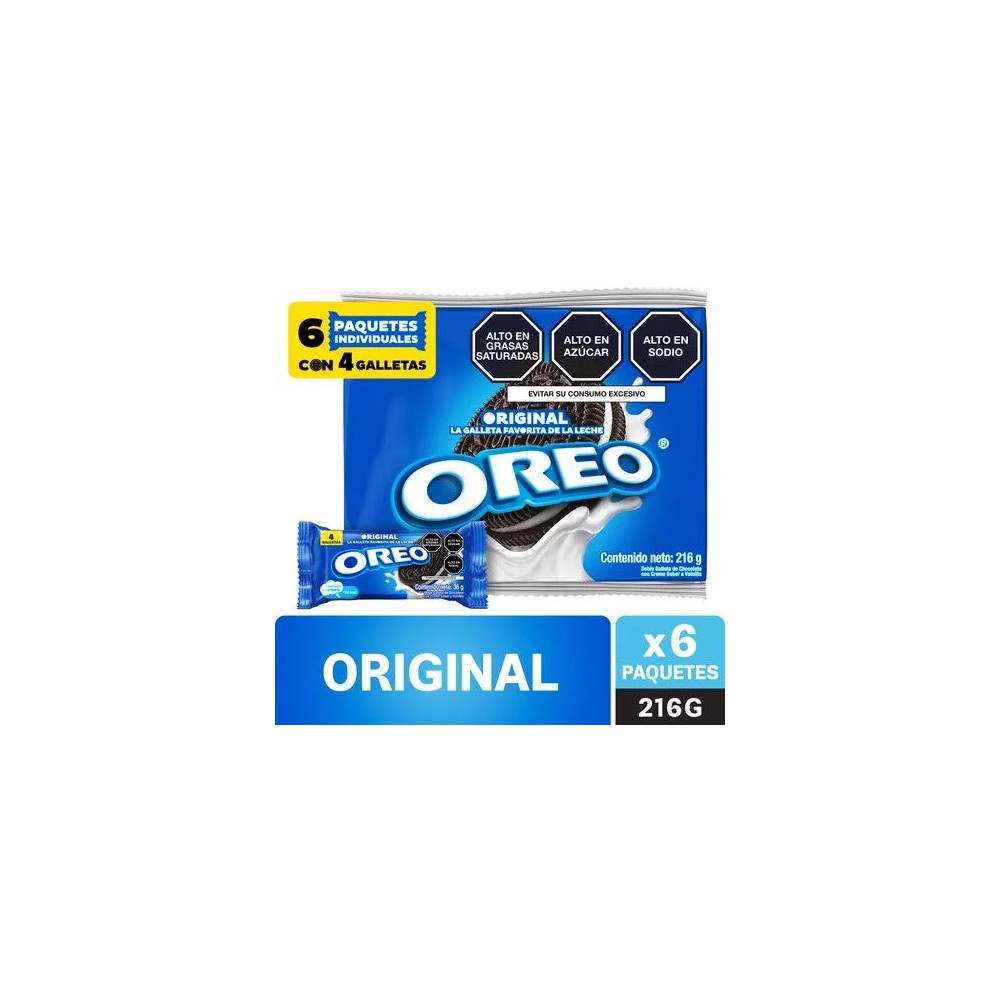 Galletas OREO sabor Original Paquete 6unidades Galletas OREO sabor Original Paquete 6unidades
