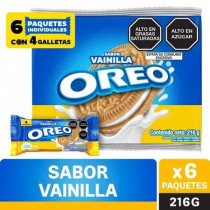 Galleta OREO Golden Vainilla Paquete 6un Bolsa 216g