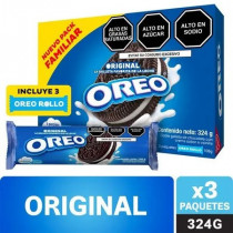 Galletas OREO sabor Original Pack Familiar Paquete 3unidades