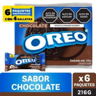 Galletas OREO sabor Chocolate Paquete 6unidades