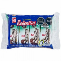 Galletas Sandwich de Chocolate RELLENITAS con Crema Sabor a Menta Paquete 8unidades