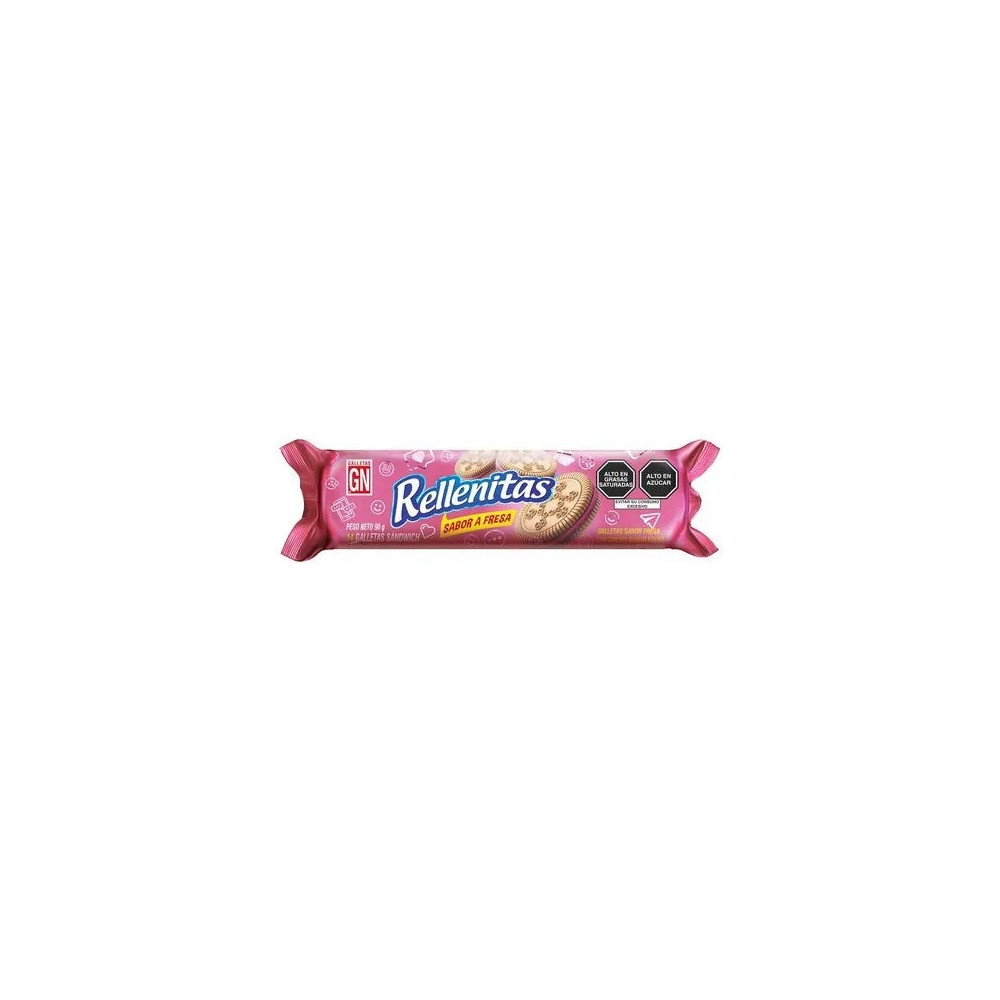 Galletas RELLENITAS de Fresa Paquete 90g Galletas RELLENITAS de Fresa Paquete 90g