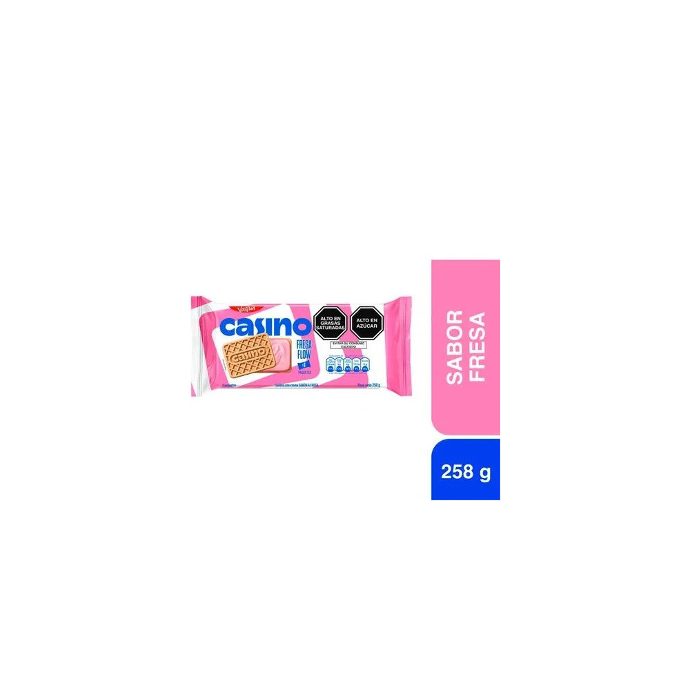 Galleta CASINO Sabor Fresa Bolsa 43g Paquete 6unidades Galleta CASINO Sabor Fresa Bolsa 43g Paquete 6unidades