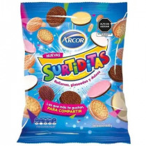Galletas Surtiditas ARCOR Rellenas, Glaceadas y Dulces Bolsa 400g