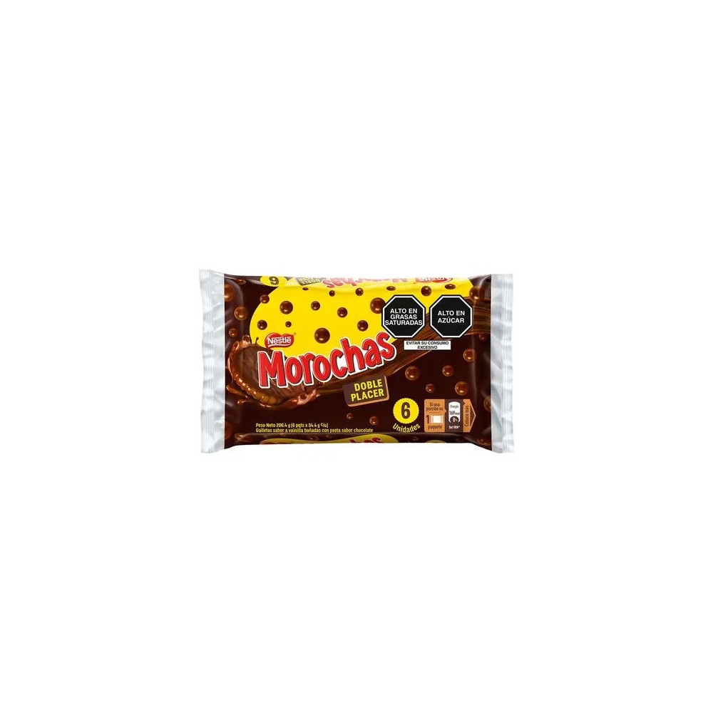 Galletas MOROCHAS Doble Placer Paquete 206.4g Galletas MOROCHAS Doble Placer Paquete 206.4g