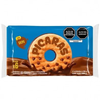 Galletas con Chispas Sabor a Chocolate PICARAS Paquete 6unidades
