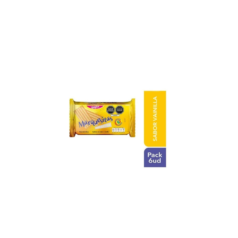 Galletas MARQUESITAS Sabor a Vainilla Paquete 6unidades