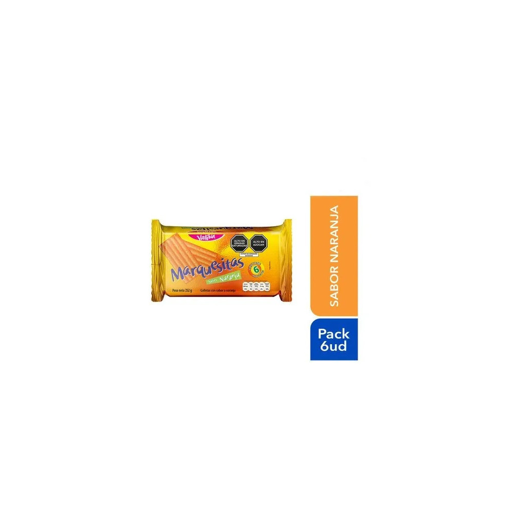 Galletas MARQUESITAS Naranja Paquete 6unidades