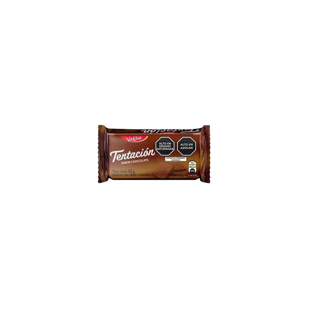Galleta VICTORIA Tentación Sabor de Chocolate Bolsa 43g Paquete 6unidades Galleta VICTORIA Tentación Sabor de Chocolate Bolsa 43g Paquete 6unidades