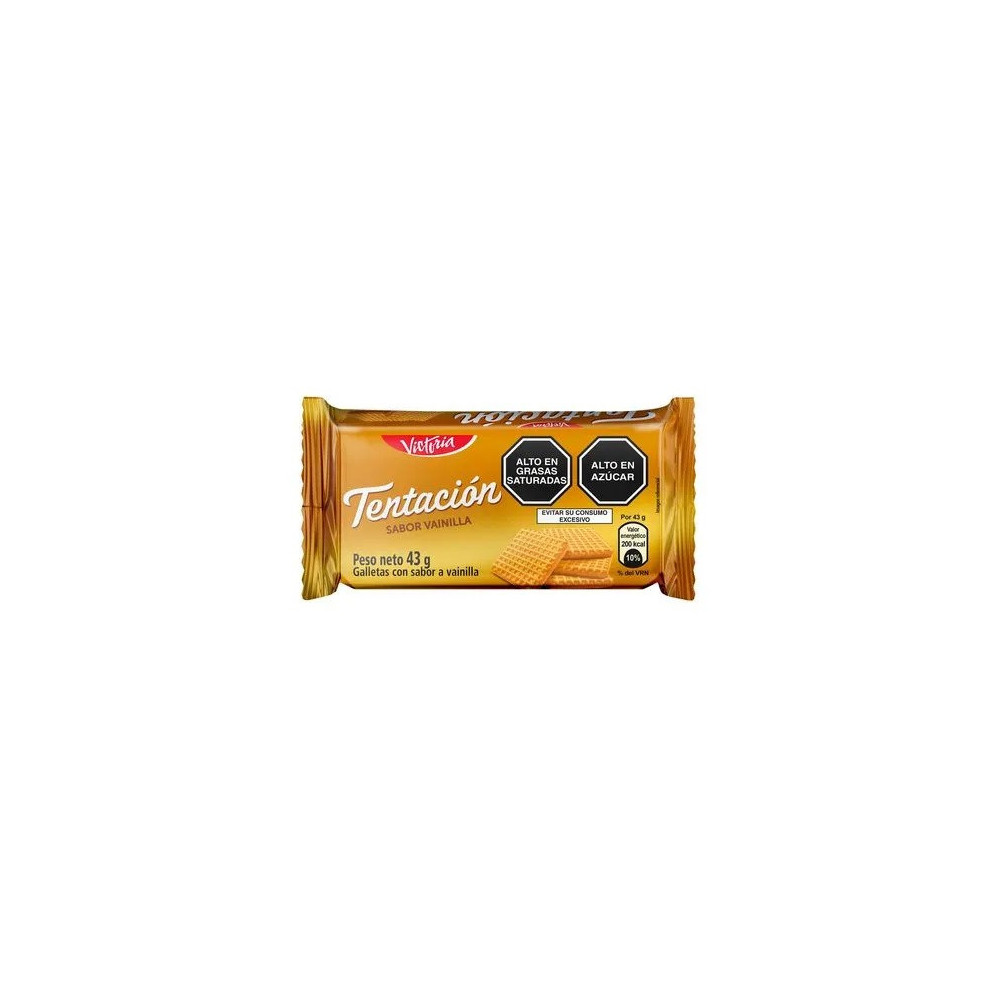 Galleta VICTORIA Tentación Sabor de Vainilla Bolsa 43g Paquete 6unidades Galleta VICTORIA Tentación Sabor de Vainilla Bolsa 43g Paquete 6unidades