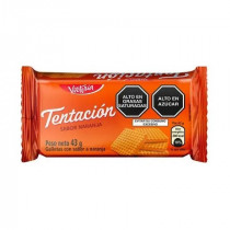 Galleta VICTORIA Tentación Sabor de Naranja Bolsa 43g Paquete 6unidades